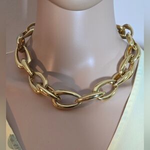 Vintage Vince Camuto chunky gold tone statement necklace